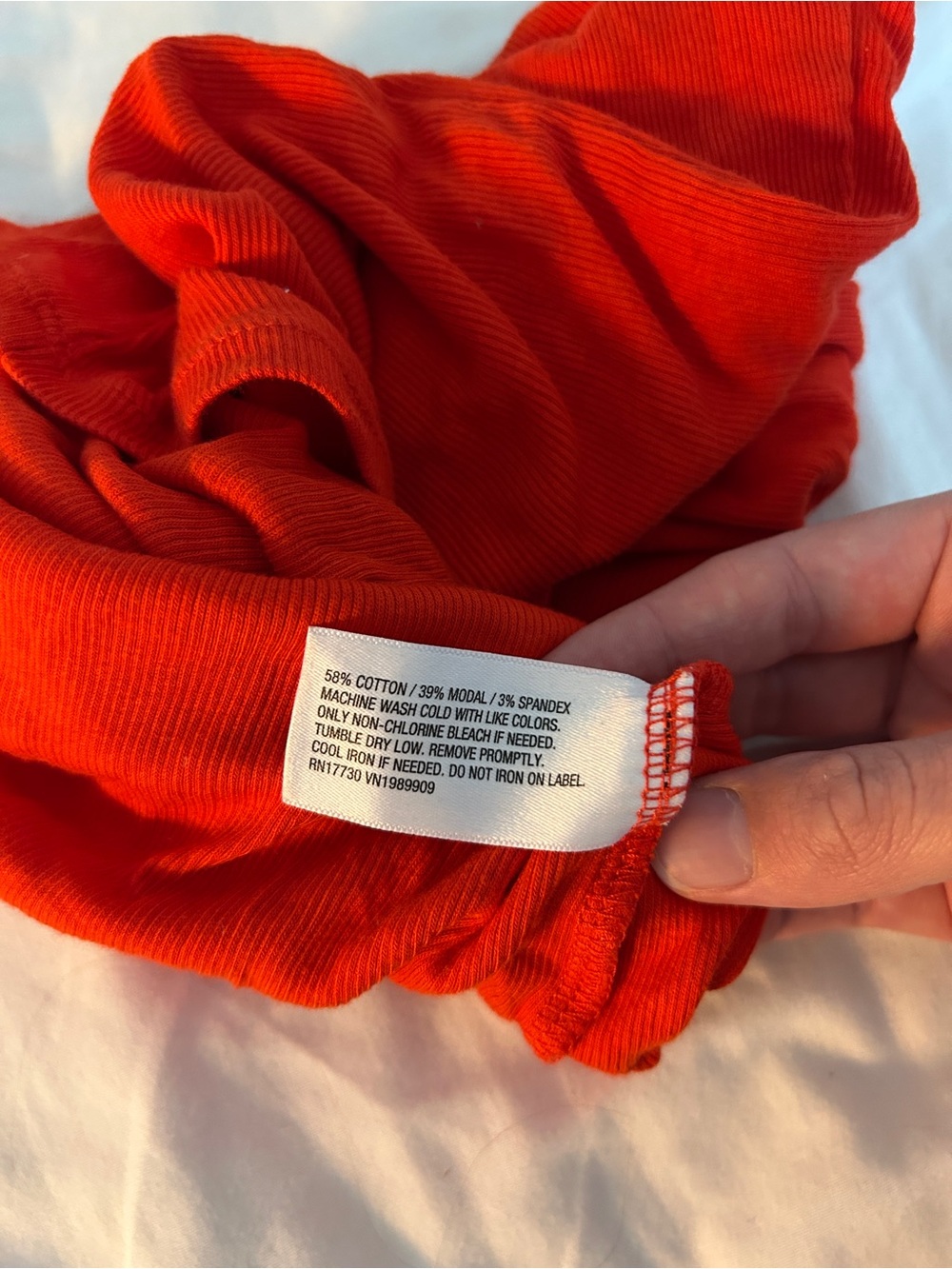 A new day Red Ribbed Tank Top - Picture 4 of 4